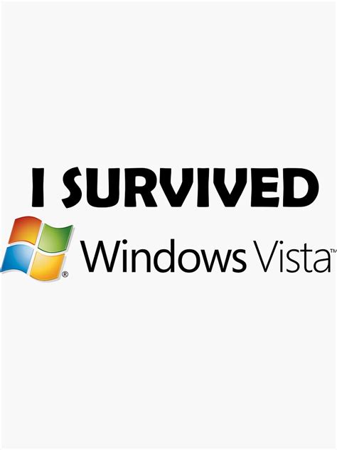 Windows Vista Sticker For Sale By Jwongle26 Redbubble