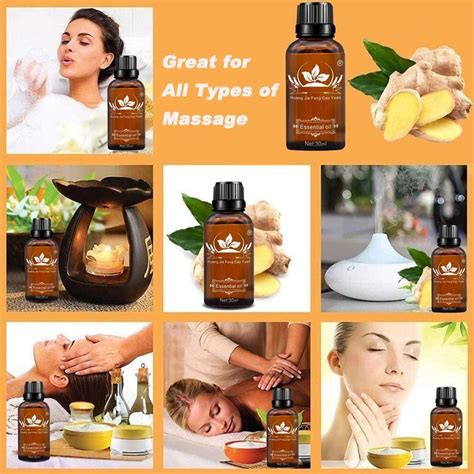Ginger Oil Lymphatic Drainage Massage 5 Pack Belly Drainage Ginger