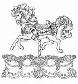 Coloring Horse Carousel Gypsy Carriage War Tocolor Unicorn Animals Printable Getdrawings Drawing Horses Getcolorings Adults Beside Pool Adult Sketch Colorings sketch template