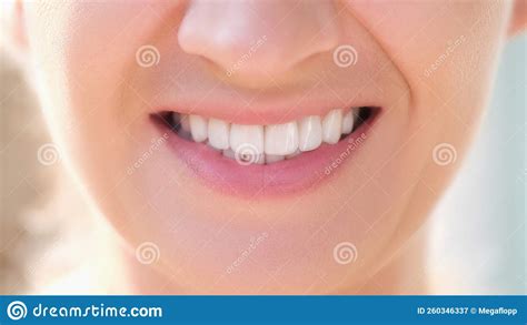 Happy Smiling Woman With Perfect White Teeth Stock Image Image Of