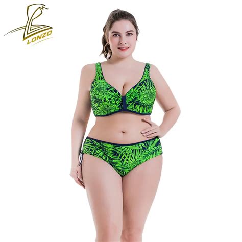 Lonzo Brand New Women Big Size Swimwear Sweet Floral Print Beach Wear Hot Spring Bath Suit Sexy