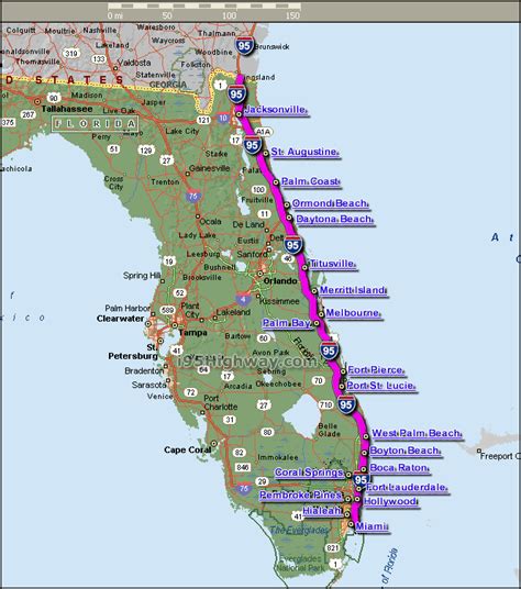 I 95 Exits Florida Map Idaho Map