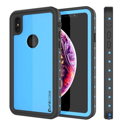 Iphone Xs Max Waterproof Ip68 Case Punkcase Light Blue Studstar Se
