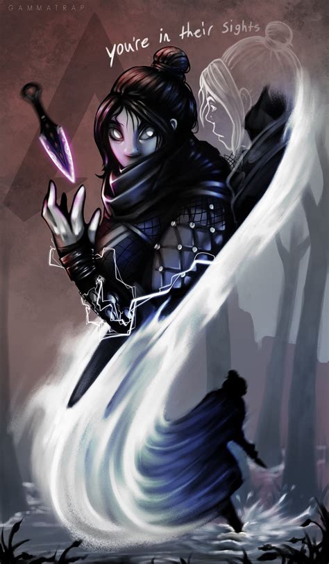 #apex legends #apex legends wraith #wraith #apex wraith #fanart #apex fanart #renee blasey #lifeline #look how cute she looks im gonna cry #i just wanted to draw something simple for once. Fan art Wraith - Digital art piece I made : apexlegends