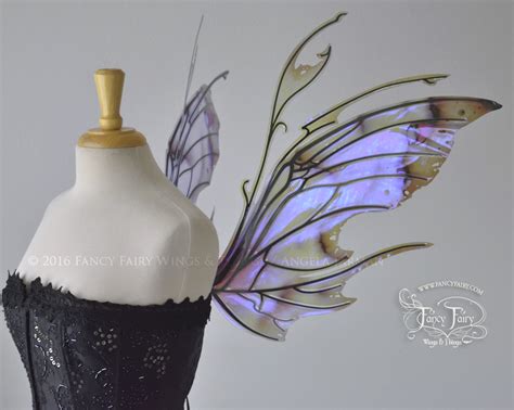 Scythe Painted Iridescent Fairy Wings With Black Veins Fancy Fairy