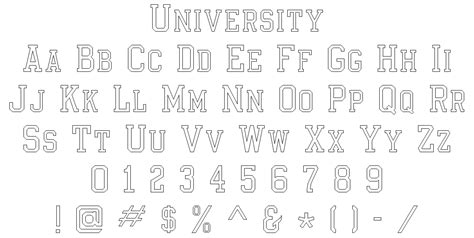 University Font Style