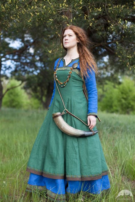 Armstreet Viking Apron Ingrid The Hearthkeeper Custom Medieval Linen