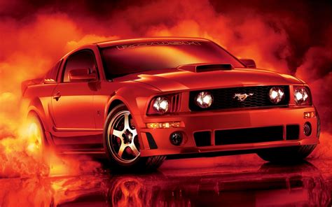 Wallpaper Red Ford Mustang Car 1920x1200 Hd Picture Image