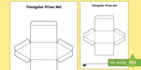 3d Triangular Prism Net Maths Resource Twinkl