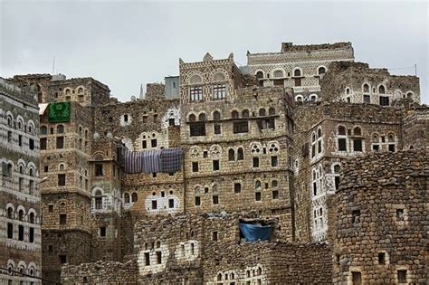 Al Hajjarah Ancient Village On A Cliff Yemen