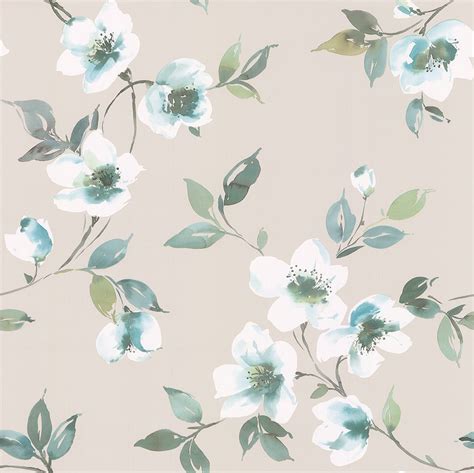 Anemone By Galerie Blue Wallpaper Direct Floral Watercolor