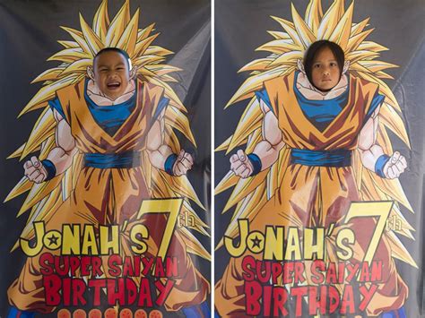 He offered his whole collection which his nephew thoroughly enjoyed. dragon ball z photo booth banner | Dragon ball z ...