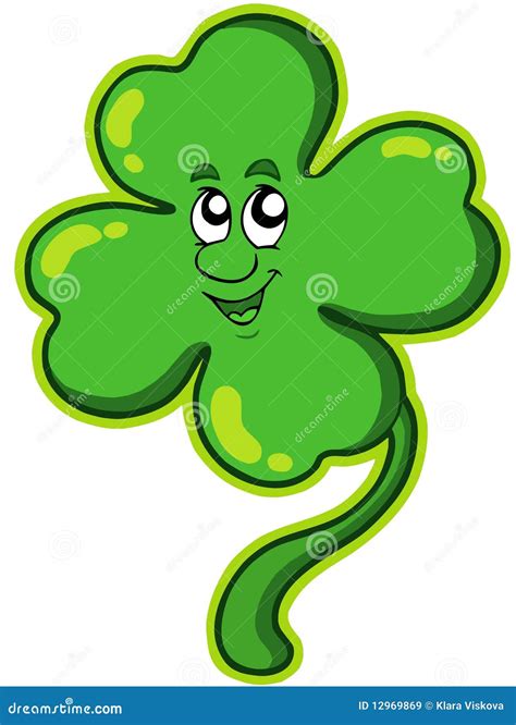 Happy Four Leaf Clover Royalty Free Stock Images Image 12969869