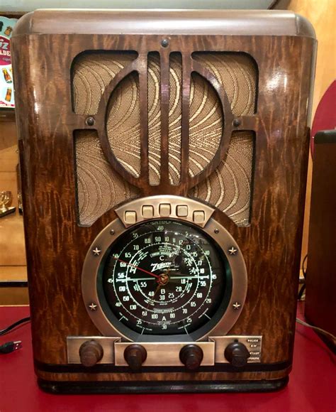 Zenith Antique 1937 6 S 330 Tombstone Black Dial Tube Radio And Bluetooth Radios Art Deco