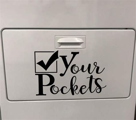 Check Your Pockets Rectangle Version High Quality Vinyl Etsy