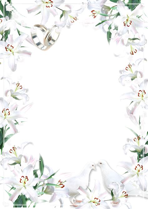 Among The White Lilies Frame Wedding White Wedding Frame White