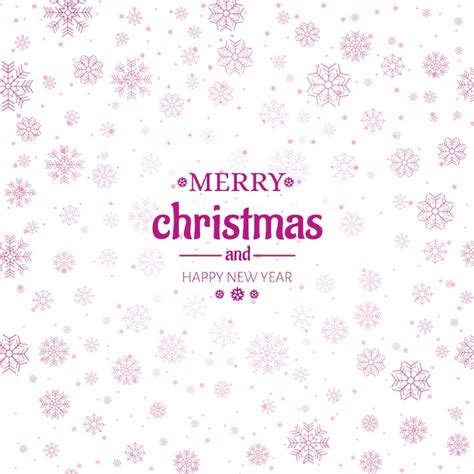Free Vector Merry Christmas Greeting Card Snowflakes Background