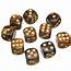 Hot Sales 10Pcs Modern Six Sided Mixed Colored Drinking Dice Game 
