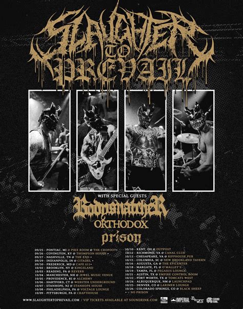 Slaughter To Prevail Tour Announced W Bodysnatcher Orthodox And