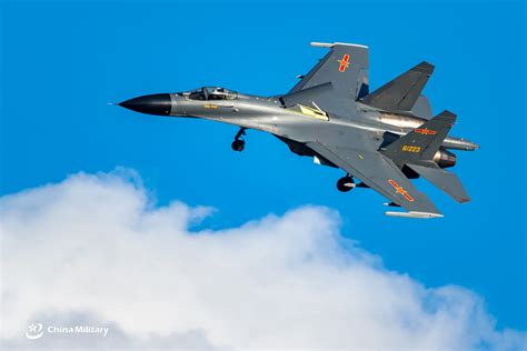 J 11b Fighter Jet Conducts Tactical Maneuver China Military