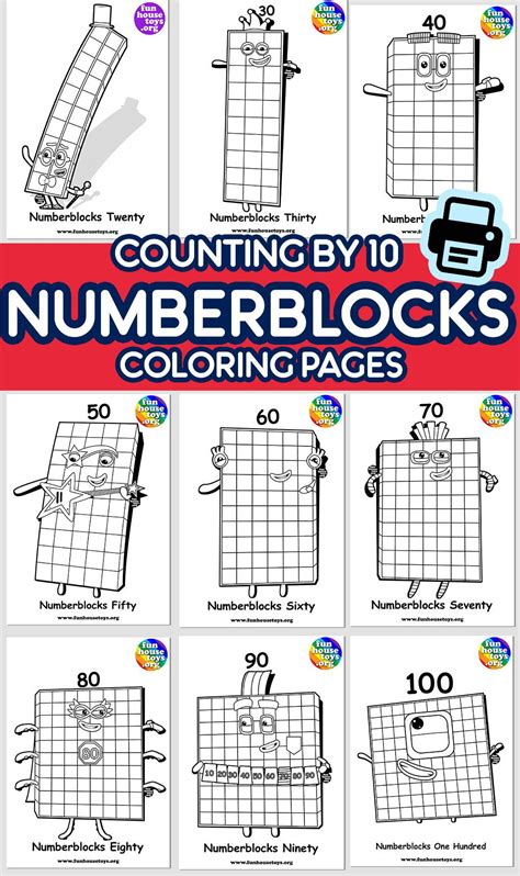 New And Fun Numberblocks Counting By 10 Printables Teaching Math Made