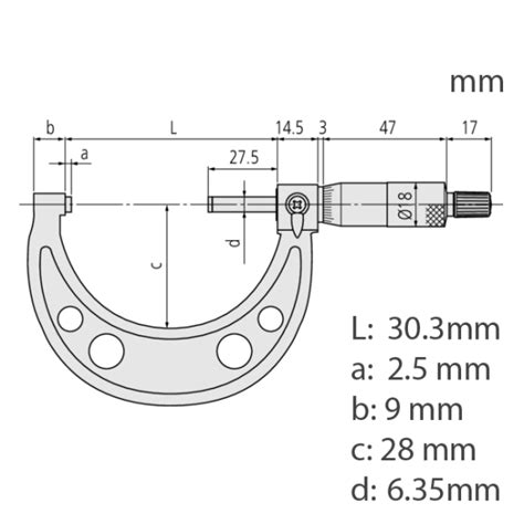 Mitutoyo 103 135 00001 Friction Thimble Economy Design Micrometer 0