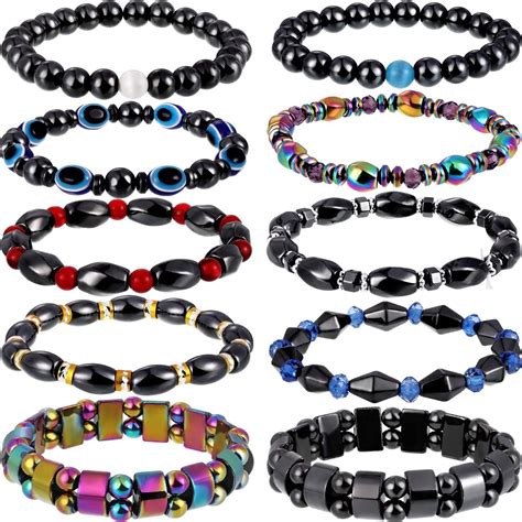 10 Pieces Magnetic Therapy Bracelet Energy Healing Bracelet Relief
