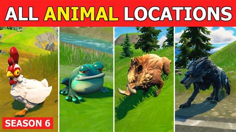 All Animals In Fortnite Season 6 How To Tame All Wildlife Fortnite