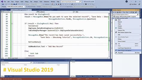 Visual Studio 2019 VB NET Connecting To Data In An Access Database