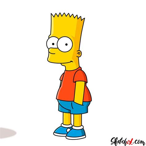 How To Draw Bart Simpson Step By Step Drawing Tutorials Simpsons Drawings Bart Simpson
