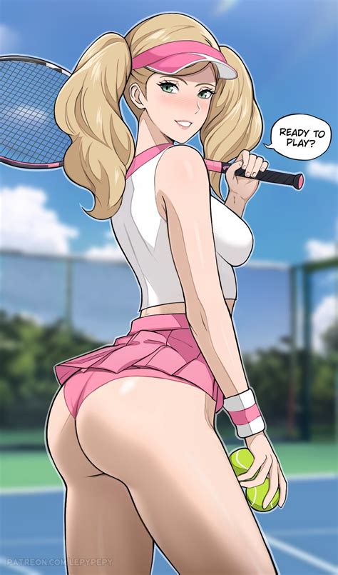 Rule 34 1girls Ann Takamaki Ass Atlus Blonde Hair Breasts Bubble Butt Cute Dialogue English