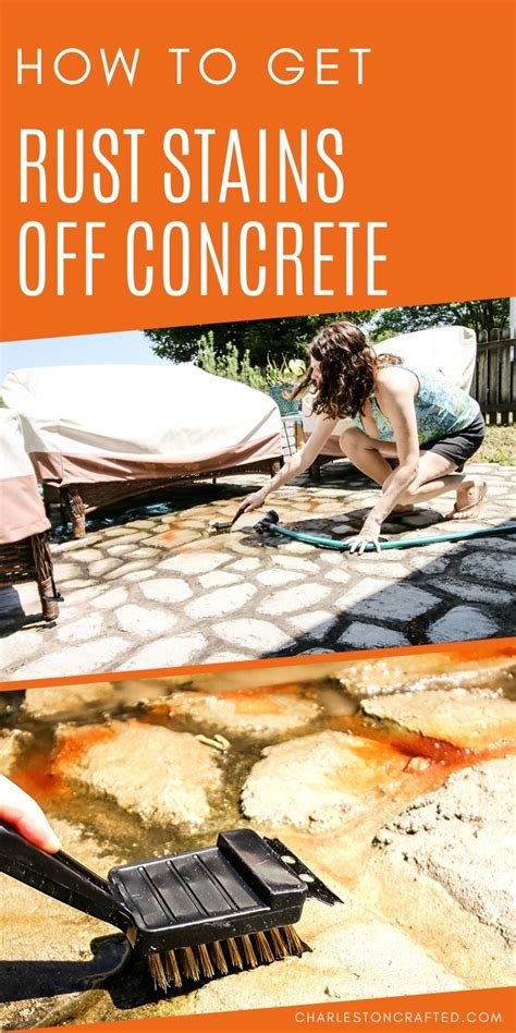 That's what paint does, or. How to remove rust stains from concrete - the easy way!