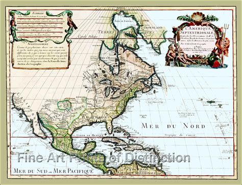 1700 Map Of North America By Guillaume De Lisle Brandywine General Store