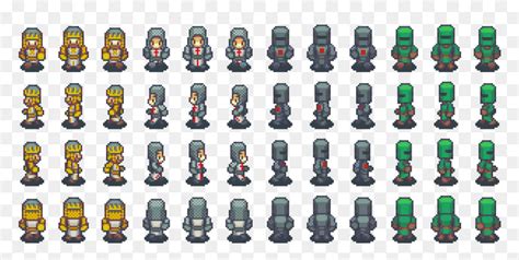 Pixel Art Character Sprite Sheet Necromancer Tiny Style 2d Character