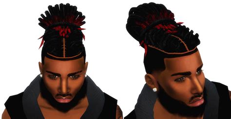 Braided Dread Bun Dread Bun Sims Hair Hair Beard Styles