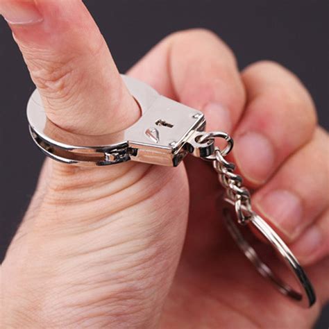 Creative Metal Key Modeling Opener Keychain Mini Simulation Handcuffs