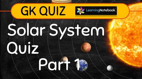 Solar System Quiz Quiz On Planets Gk Quiz Science Quiz Youtube