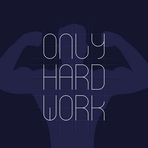 Only Hard Work Poster Design With Strong Athlete 3223342 Vector Art At