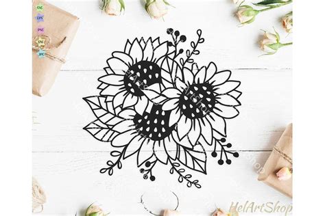 Sunflower Pattern SVG