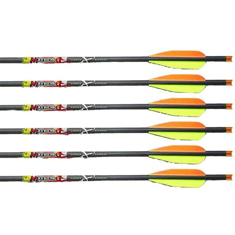 Carbon Express Mayhem 20in Carbon Crossbow Bolt 6 Pack Sportsmans