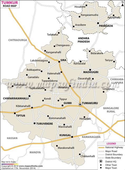 Tumkur District Map With Villages Blythe Starlene