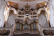 Organ in the Church of St. John in Ursberg, Germany Stock Photo - Image ...