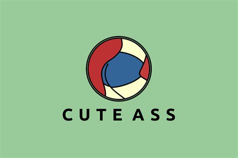 cute ass female booty line art logo icon grafik von artpray · creative fabrica