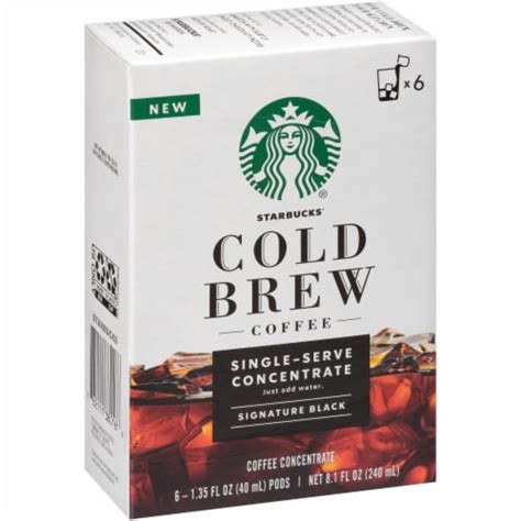 Starbucks Cold Brew Signature Black Single Serve Coffee Concentrate