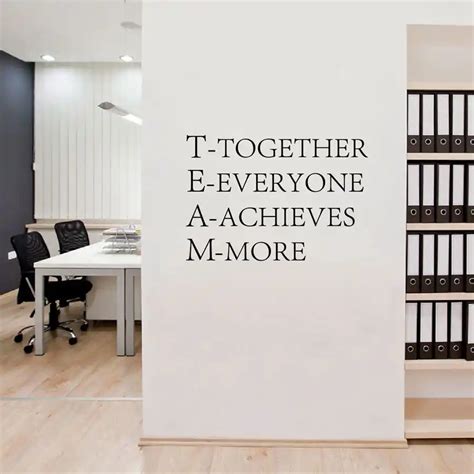 Team Together Everyone Achieves More Team Motivational Quote Office
