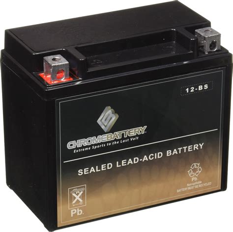 Chrome Battery 12 Bs Sealed Agm Motorcycle Battery Ytx12 Bs High