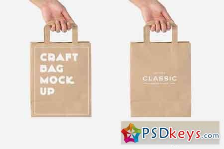 Craft Bag Mock Up Vol 03 » Free Download Photoshop Vector Stock image