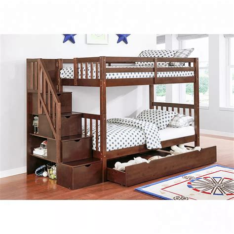 Berkley Jensen Twin Over Twin Stairway Storage Bunk Bed Bjs Wholesale