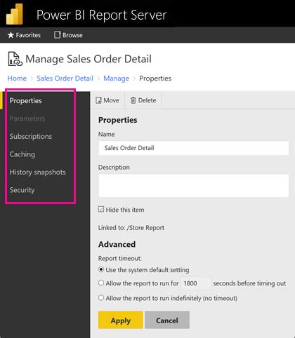 Manage Content In The Power Bi Report Server Web Port Vrogue Co