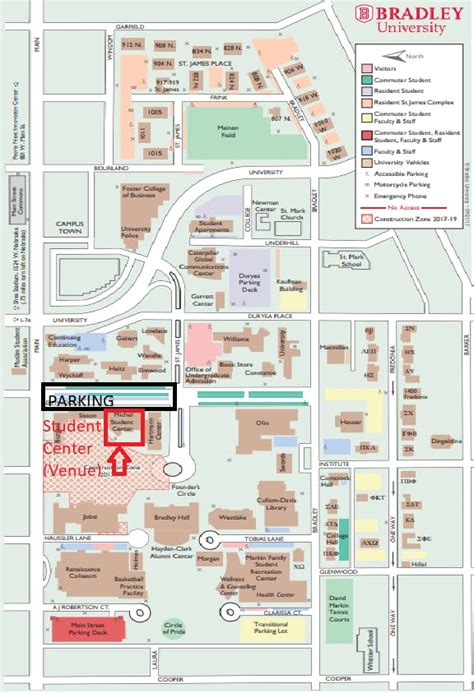 Bradley University Campus Map Map Vectorcampus Map